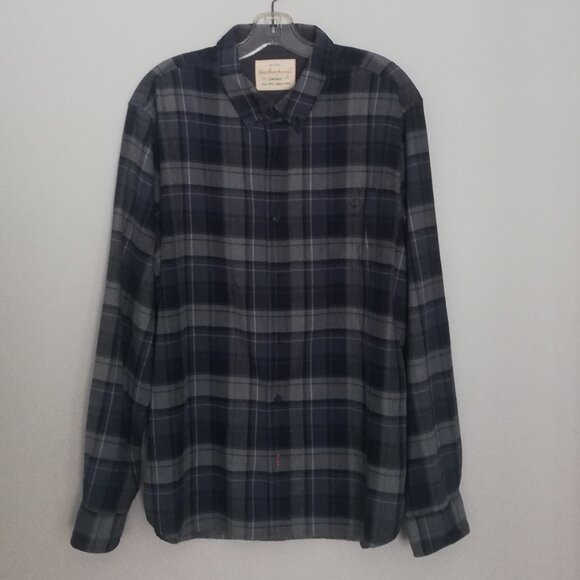 Original Weatherproof Vintage Blue Plaid Men's Long Sleeve Shirt XXL - Picture 1 of 7